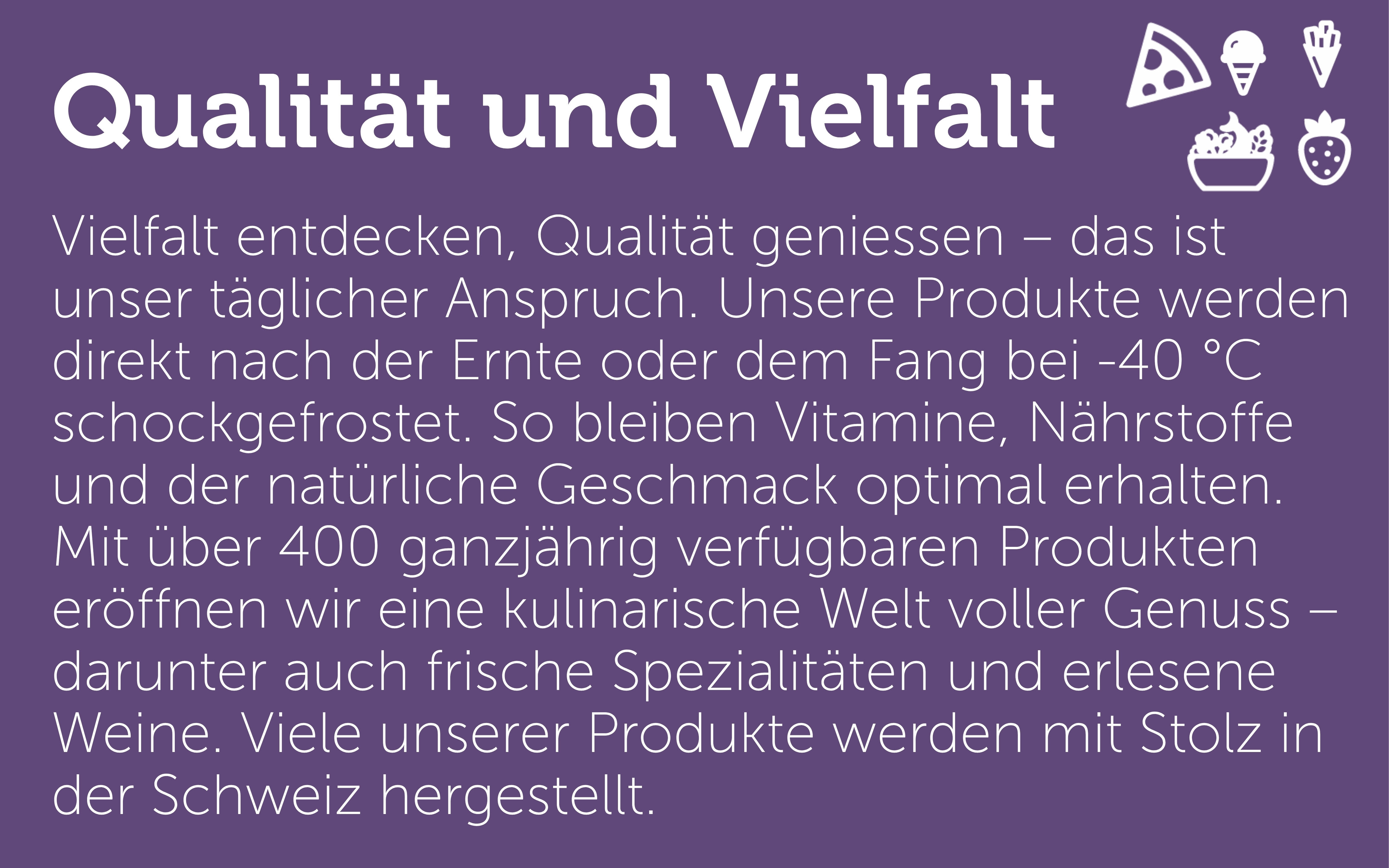 Qulalität und Vielfalt